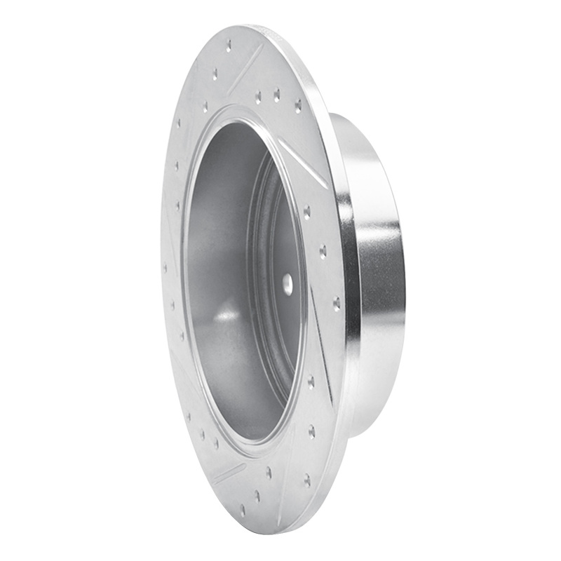 Toyota RAV4 Brake Rotor (1) - Rear Right - R1 Concepts - Drilled & Slotted - Silver - `04-`05